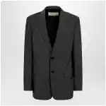 Valentino Single-breasted wool and mohair jacket in black