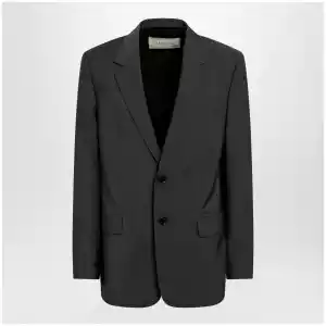 Valentino Single-breasted wool and mohair jacket in black