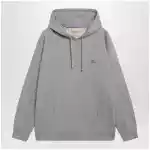 Valentino Mélange gray hoodie with Vlogo embroidery