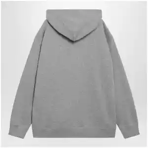 Valentino Mélange gray hoodie with Vlogo embroidery