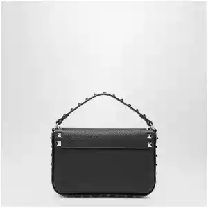 Valentino Garavani Rockstud pouch in grained calfskin leather, black