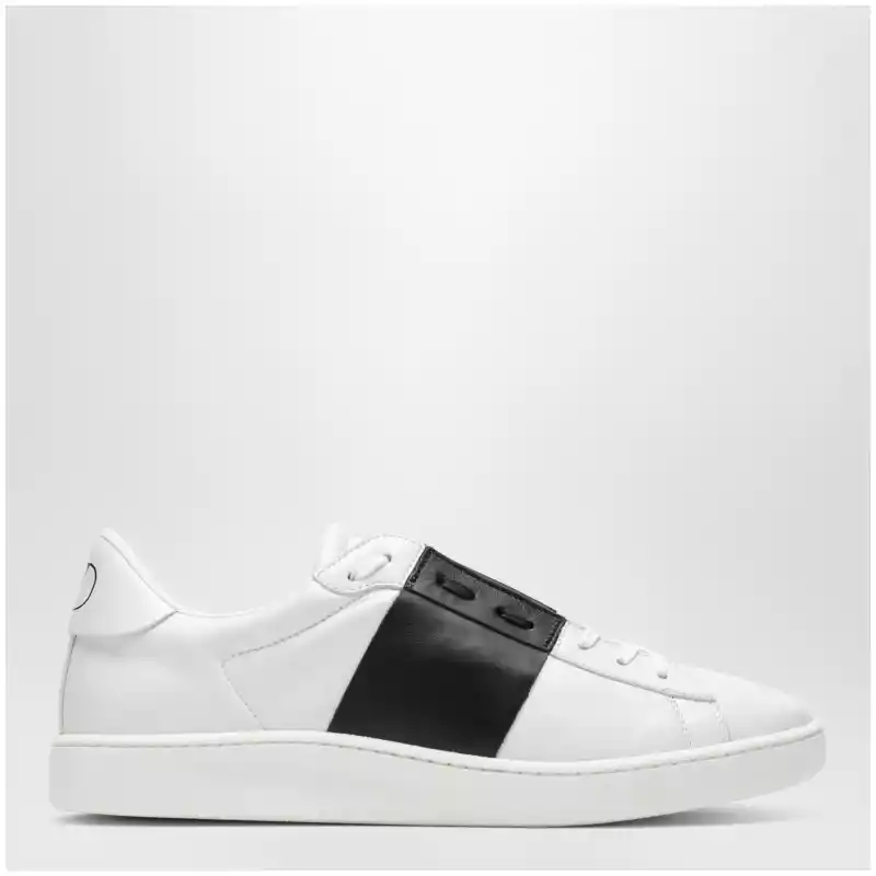 Valentino Garavani Open Royco nappa calfskin sneakers in white/black