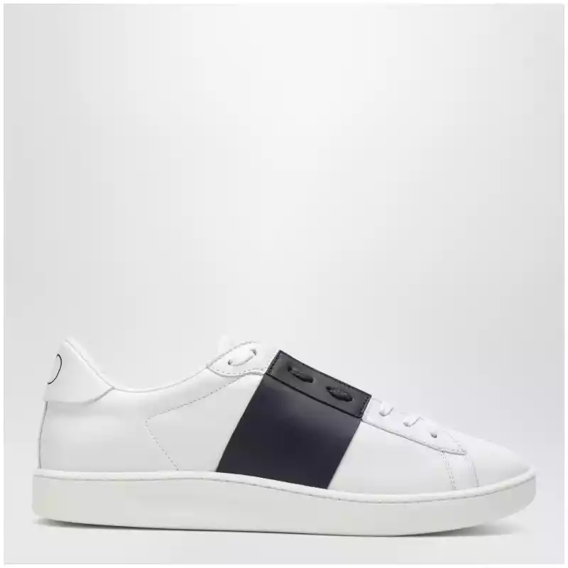 Valentino Garavani Open Royco nappa leather sneakers in white/navy