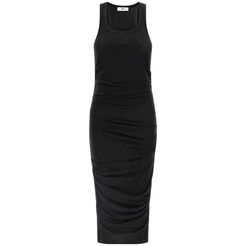 Elisabetta Franchi Logo Embroidery Dress