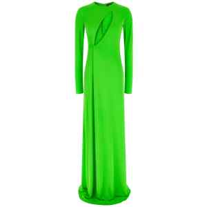 Tom Ford Long Sleeve Slash Front Evening Dress