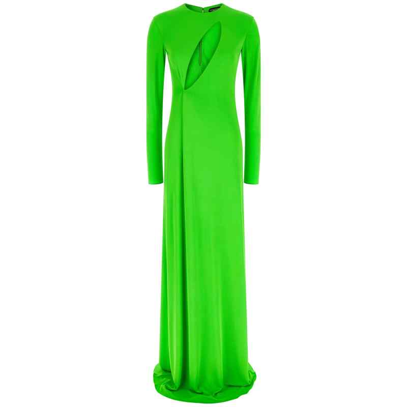 Tom Ford Long Sleeve Slash Front Evening Dress