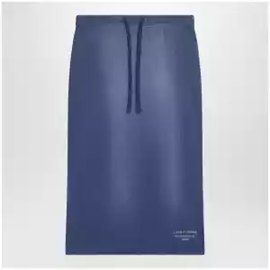 Acne Studios Navy blue cotton skirt with a splatter effect