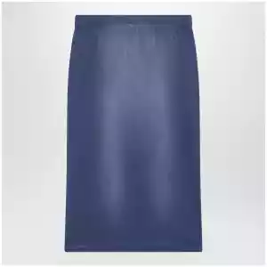 Acne Studios Navy blue cotton skirt with a splatter effect