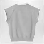 Acne Studios Layered fleece vest grey melange