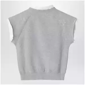 Acne Studios Layered fleece vest grey melange