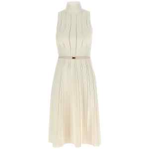 Elisabetta Franchi Weft Dress à Jour