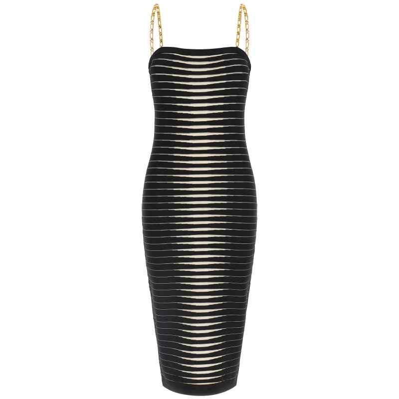 Elisabetta Franchi Striped Dégradé Dress