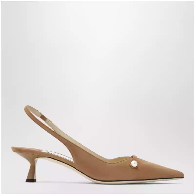 Jimmy Choo Amita 45 slingbacks in toffee suede