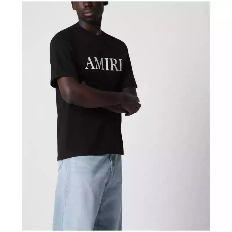 AMIRI Black T-shirt with logo print