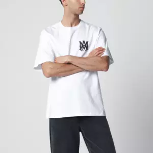 AMIRI White cotton T-shirt with logo print