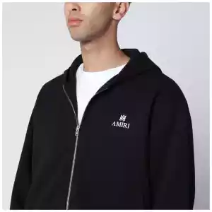 AMIRI Black cotton-blend zip sweatshirt
