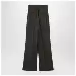 Max Mara Moss green wide-leg wool trousers