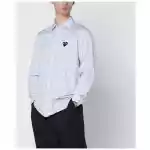 Comme des Garçons Shirt Light blue striped cotton shirt
