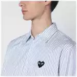 Comme des Garçons Shirt Light blue striped cotton shirt