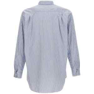Comme Des Garçons Play Logo Patch Striped Shirt