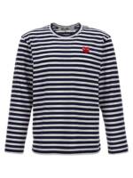 Comme Des Garçons Play Logo Patch Stripes T-shirt