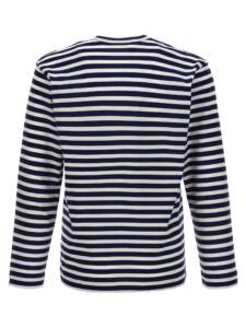 Comme Des Garçons Play Logo Patch Stripes T-shirt