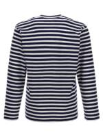 Comme Des Garçons Play Logo Patch Stripes T-shirt
