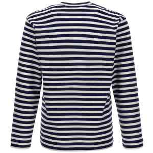 Comme Des Garçons Play Logo Patch Stripes T-shirt