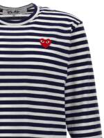 Comme Des Garçons Play Logo Patch Stripes T-shirt