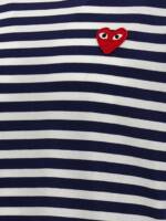 Comme Des Garçons Play Logo Patch Stripes T-shirt