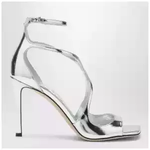 Jimmy Choo Azia 95 metallic silver sandals