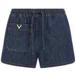 Valentino Garavani Chambray Denim Shorts