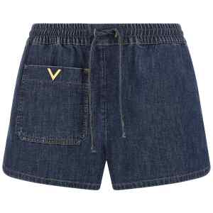 Valentino Garavani Chambray Denim Shorts
