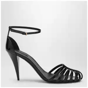 Givenchy Patent Leather Cage Heeled Sandals