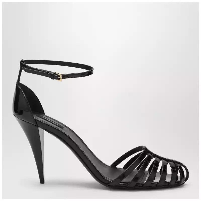 Givenchy Patent Leather Cage Heeled Sandals