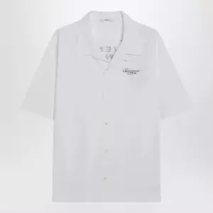 Givenchy White poplin shirt with logo print