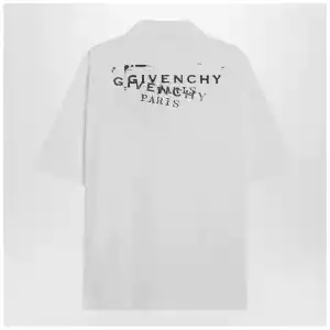 Givenchy White poplin shirt with logo print