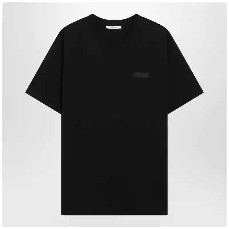 Givenchy Black cotton T-shirt with logo patch