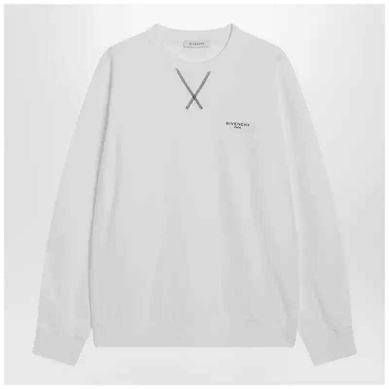Givenchy White Couture Seam sweatshirt with embroidered logo