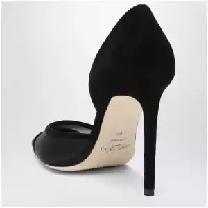 Jimmy Choo Brigitte 100 pumps in black suede and mesh