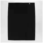 Givenchy Black wool skirt with metal button 4G