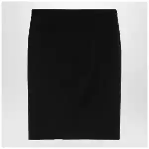 Givenchy Black wool skirt with metal button 4G