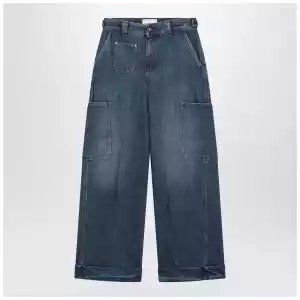 Givenchy Cropped Cocoon cargo jeans in medium blue