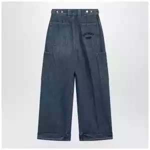 Givenchy Cropped Cocoon cargo jeans in medium blue