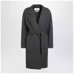 Max Mara Blue wool coat with denim effect