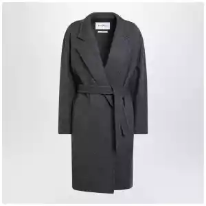 Max Mara Blue wool coat with denim effect