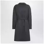 Max Mara Blue wool coat with denim effect