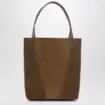 Chloé Spin tote bag in leather and suede khaki