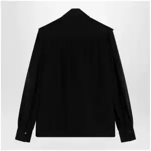 Chloé Black silk blouse with lavallière