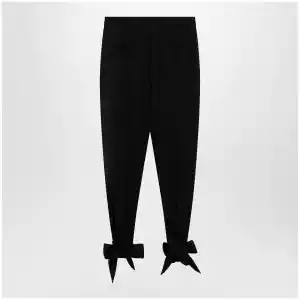Chloé Black pleated fluid crêpe de chine trousers